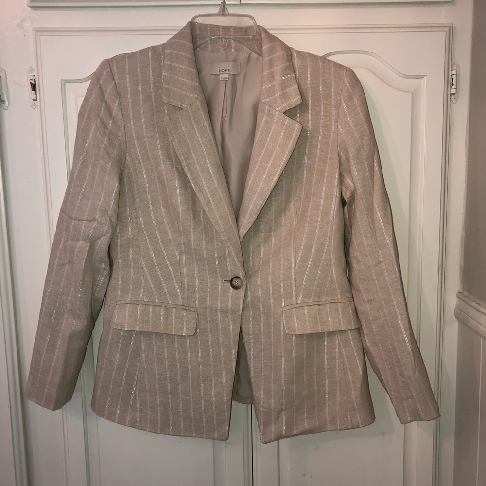 LOFT Linen Blazer Sz 0